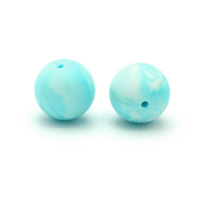 50pcs 12mm Round Silicone Beads Multi Color Solid Colors
