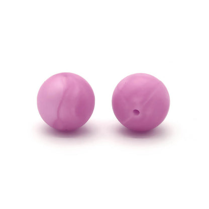 19mm Silicone Beads Solid Color Multi Color Mix 50pcs