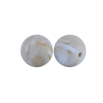 19mm Silicone Beads Solid Color Multi Color Mix 50pcs