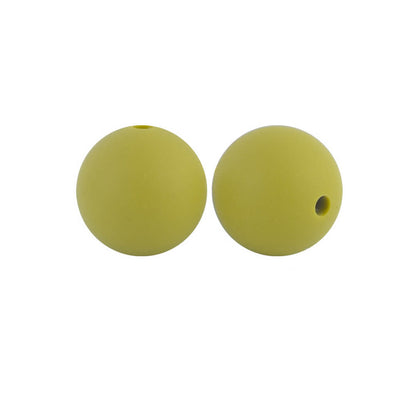 9mm Silicone Beads Solid Colors Matte Finish 50pcs