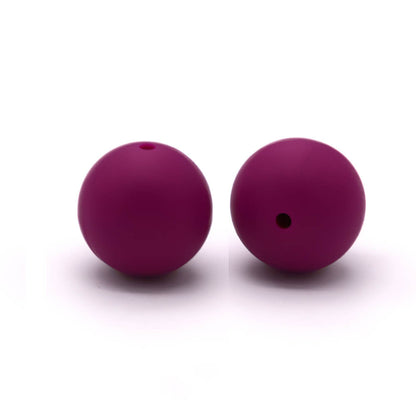 50pcs 12mm Round Silicone Beads Multi Color Solid Colors