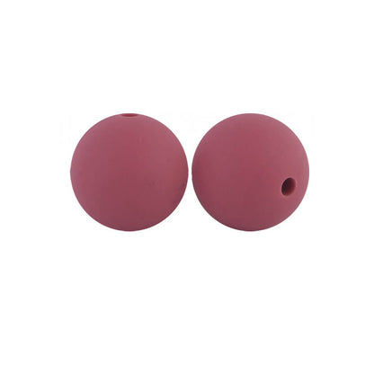 19mm Silicone Beads Solid Color Multi Color Mix 50pcs