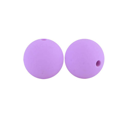 19mm Silicone Beads Solid Color Multi Color Mix 50pcs