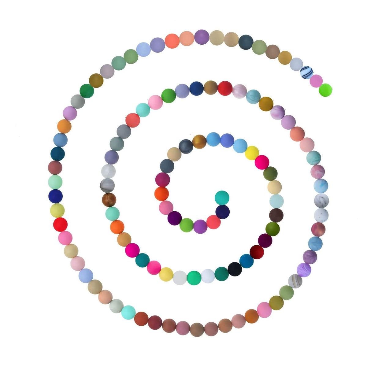 15mm Silicone Beads Solid Color Matte Finish 50pcs 150 Color Options