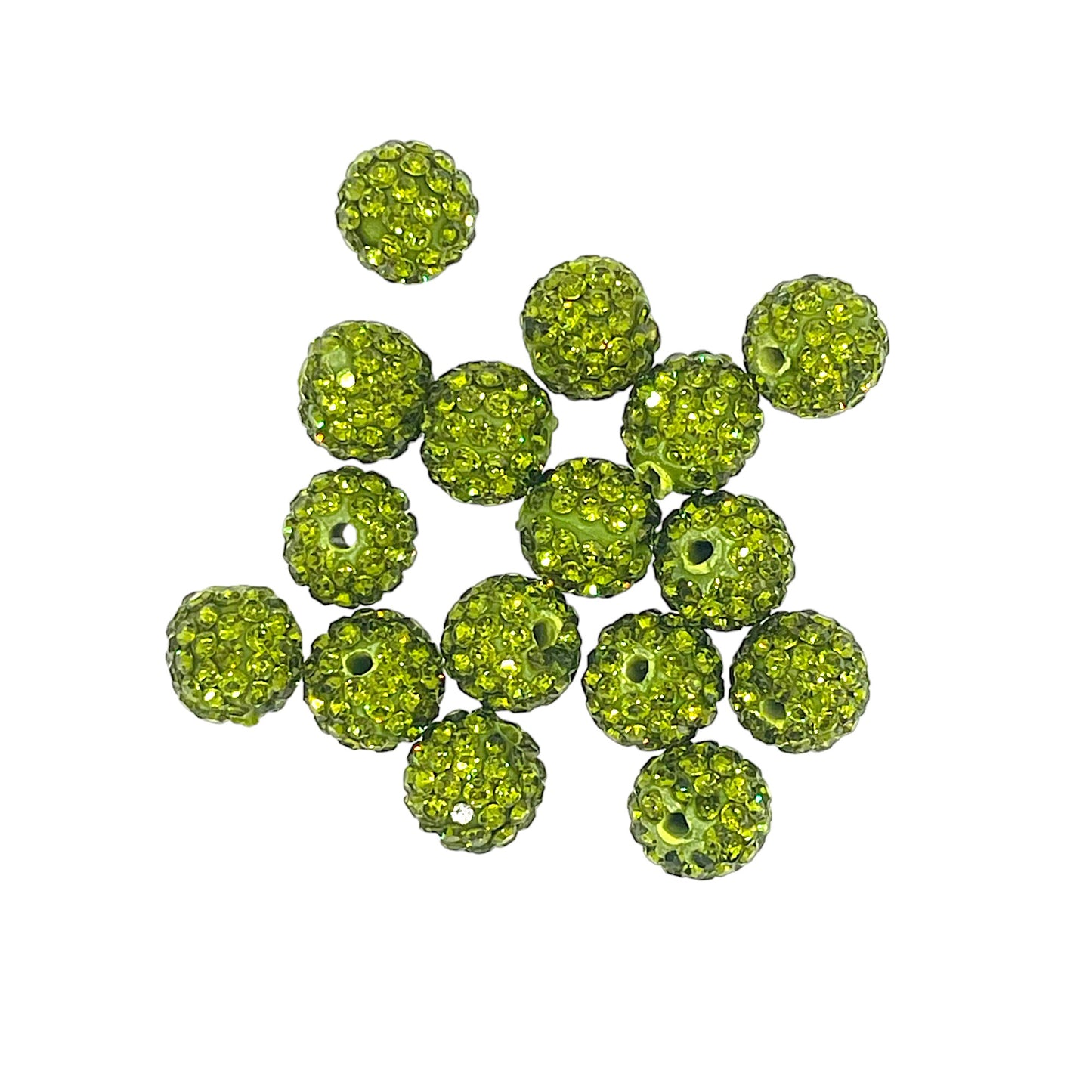 Clay Ball Rhinestone Beads 4mm Colorful Sparkle 50pcs