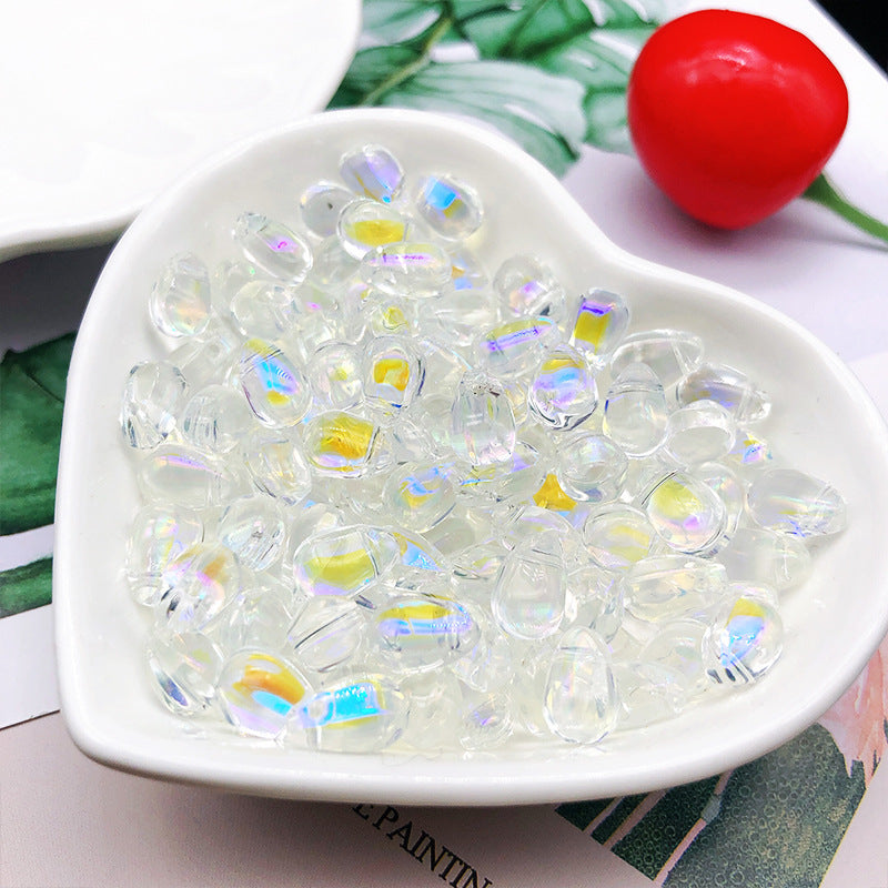 Czech Glass Beads Water Drop 9mm Colorful Translucent 50pcs 12