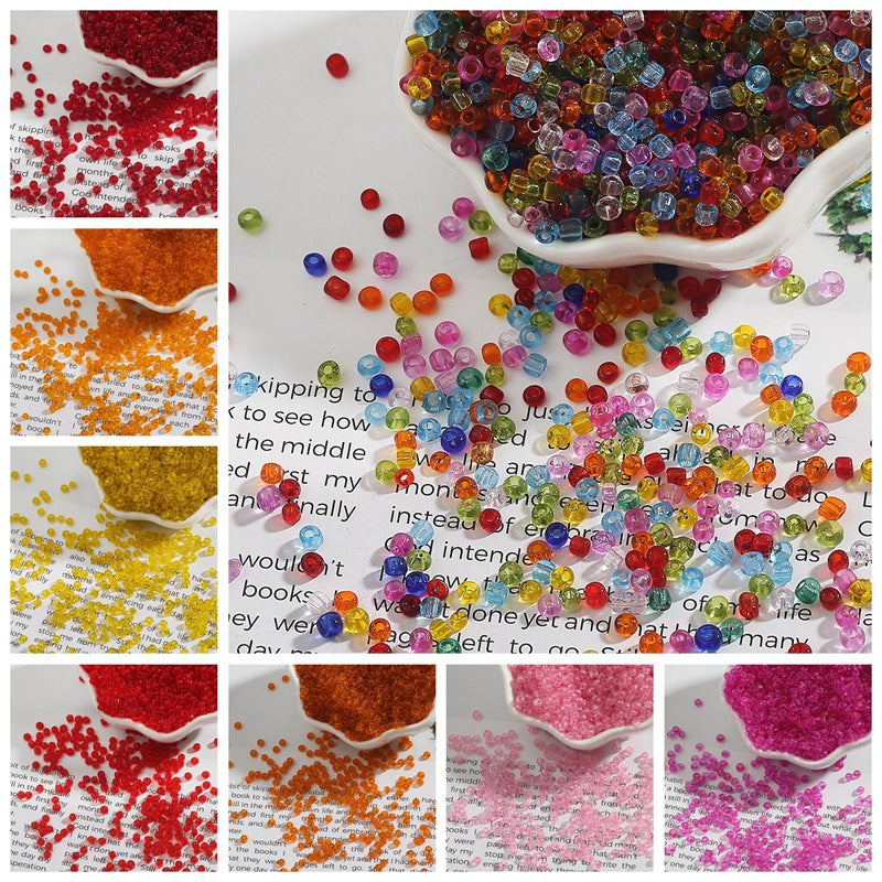 Transparent Seed Glass Beads 4mm Clear Sparkle 150pcs