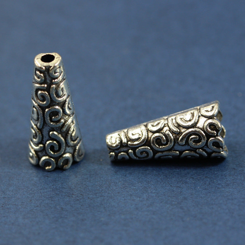 Cone Metal Beads 18mm Vintage Tibetan Alloy 100pcs 3