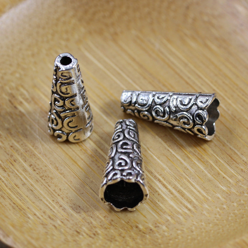 Cone Metal Beads 18mm Vintage Tibetan Alloy 100pcs 4