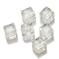Electroplated Square Glass Beads 12mm Large Hole 20pcs 6