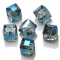 Electroplated Square Glass Beads 12mm Large Hole 20pcs 9