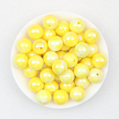 Marbled Pattern Acrylic Round Beads 16mm 50pcs 3