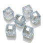 Electroplated Square Glass Beads 12mm Large Hole 20pcs 7