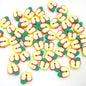 Flat Clay Beads 10mm Fruit Monochrome Polymer 200pcs 18