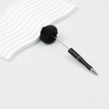 Beadable Pen Plush Pom-pom Colorful Ballpoint - Black