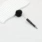Beadable Pen Plush Pom-pom Colorful Ballpoint - Black