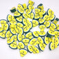 Flat Clay Beads 10mm Fruit Monochrome Polymer 200pcs 11