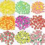 Flat Clay Beads 10mm Fruit Monochrome Polymer 200pcs 3