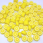 Flat Clay Beads 10mm Fruit Monochrome Polymer 200pcs 12
