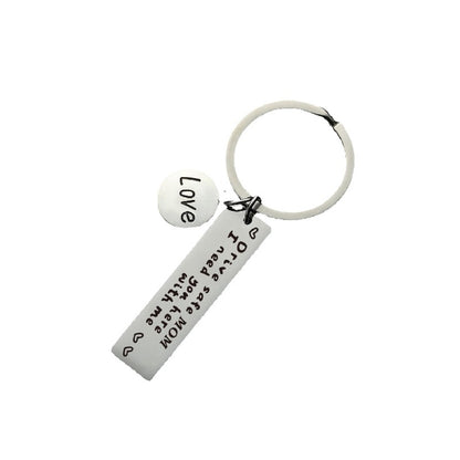 Stainless Steel Driving Safety Keychain Car Charm Engraved Drive Safe 5