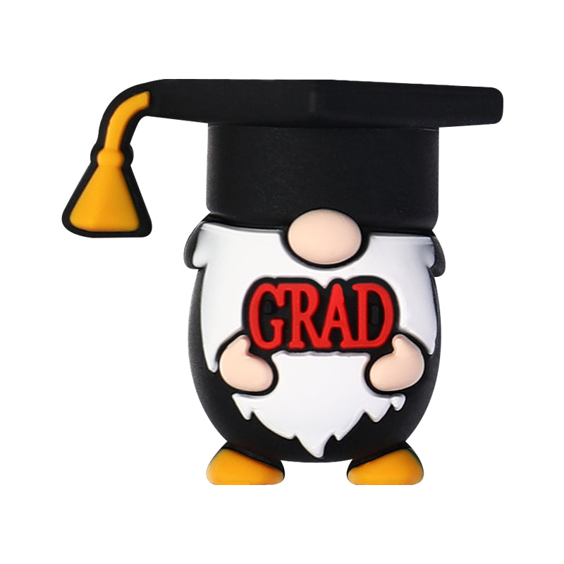 Silicone 3D Graduation Gnome Focal Beads Graduate Theme 20pcs 9