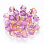 Spray Painted Polygon Acrylic Beads 8mm Two-Color Mix 100pcs 14