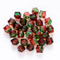 Spray Painted Polygon Acrylic Beads 8mm Two-Color Mix 100pcs 15