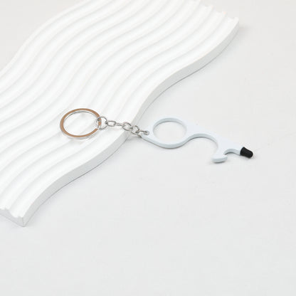 No Touch Door Opener Touchscreen Keychain Multifunctional Alloy