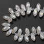 Water Drop Electroplated Glass Beads 6x12mm Transparent Faceted 95pcs 25
