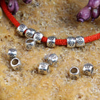 Cube Metal Beads 5mm Silver Tone Moslems Symbol 100pcs 3