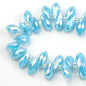 Water Drop Electroplated Glass Beads 6x12mm Transparent Faceted 95pcs 27