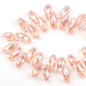 Water Drop Electroplated Glass Beads 6x12mm Transparent Faceted 95pcs 21