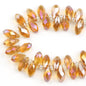 Water Drop Electroplated Glass Beads 6x12mm Transparent Faceted 95pcs 15