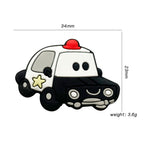 Silicone Focal Beads Police and Ambulance Cartoon Vehicle Designs 20pcs 11