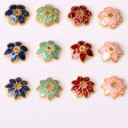 Alloy Flower Bead Caps 10mm Colorful Enamel Tibetan 100pcs 3
