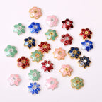 Alloy Flower Bead Caps 10mm Colorful Enamel Tibetan 100pcs