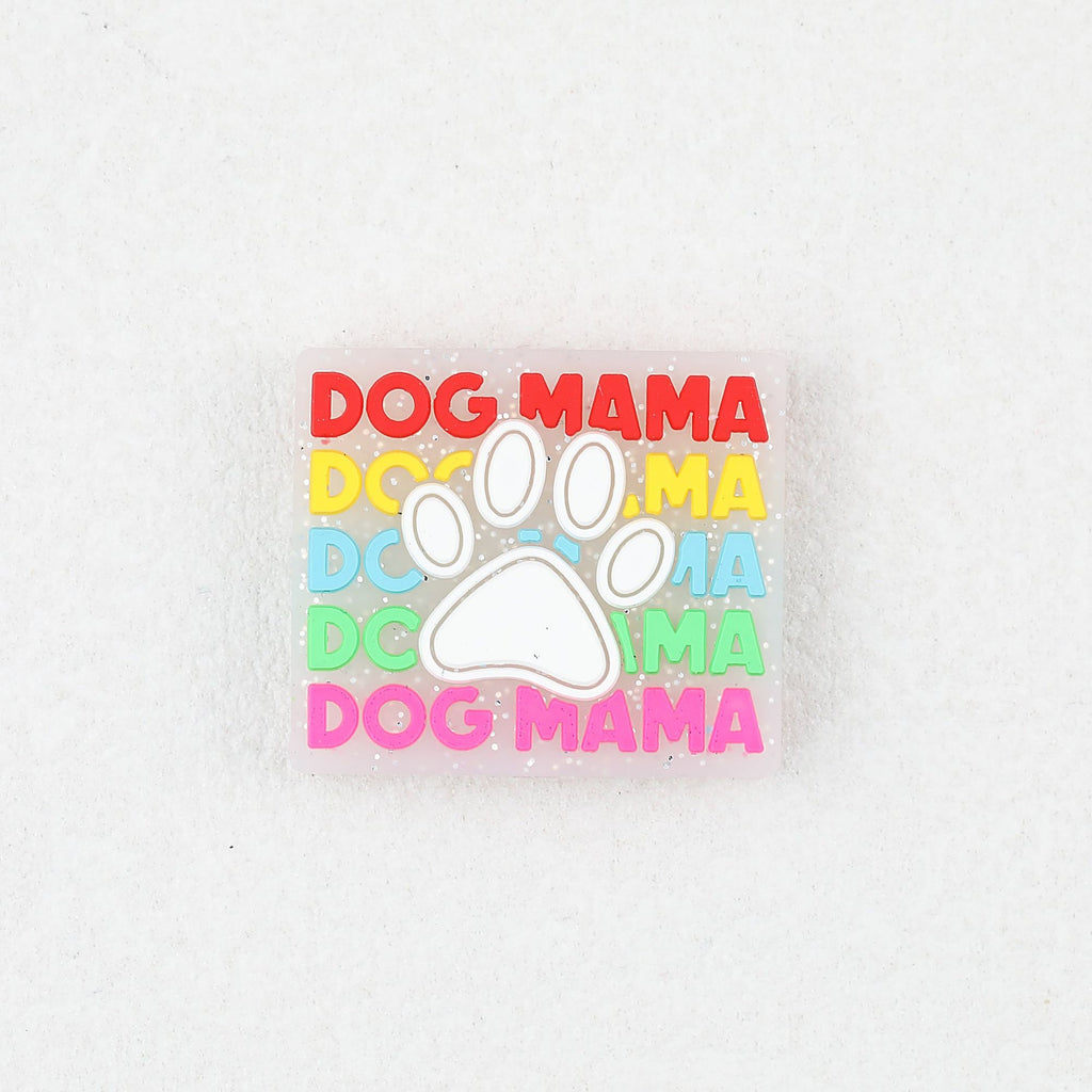 Glow In The Dark Dog Paw Silicone Focal Beads 20pcs - Dog Paw