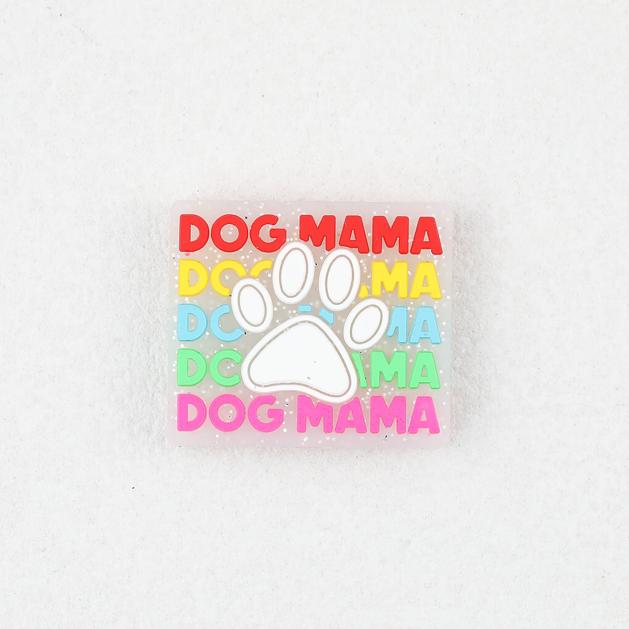 Glow In The Dark Dog Paw Silicone Focal Beads 20pcs - Dog Paw