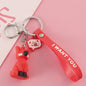 PVC Animal Keychain Cute Pastel Wild Animal Charm 12