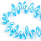 Water Drop Electroplated Glass Beads 6x12mm Transparent Faceted 95pcs 10