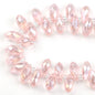 Water Drop Electroplated Glass Beads 6x12mm Transparent Faceted 95pcs 22