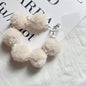 Beaded Ball Pearl Pom Pom Wristlet Keychain Colorful Pastel Neutrals 11