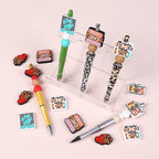 Silicone Focal Beads Dog Mom Leopard Print Paw Patterns 1 pcs 8