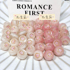 Luminous Color-Changing Resin Round Flower Beads 16mm 10pcs 6
