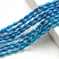 Faceted Oval Glass Beads 6mm 10mm Iridescent Plating Mixed Colors 60pcs 10