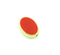 Double-Sided Elliptical Acrylic Beads 20mm Enamel Gold Rim 50pcs 8