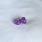 Acrylic Spacer Beads 14mm Crackle Large Hole 50pcs - Dark purple