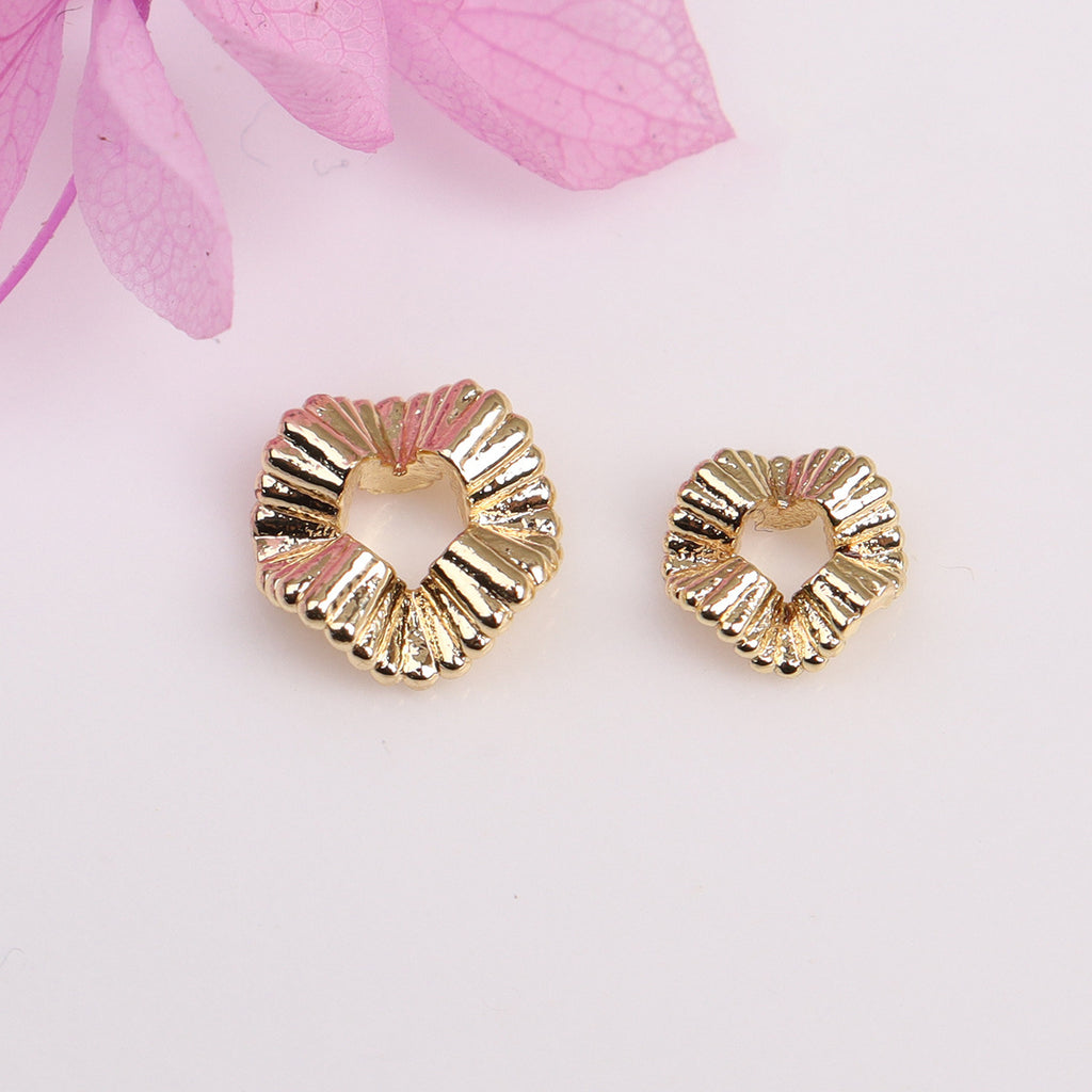 Alloy Wavy Spacer Beads 6mm 8mm Tibetan Style 10pcs