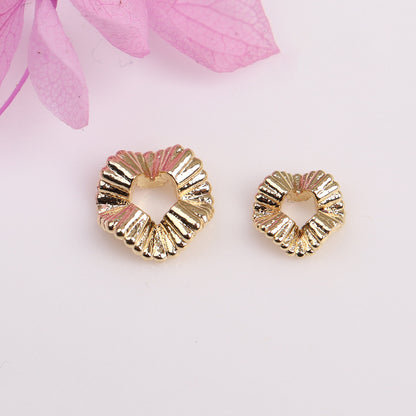 Alloy Wavy Spacer Beads 6mm 8mm Tibetan Style 10pcs
