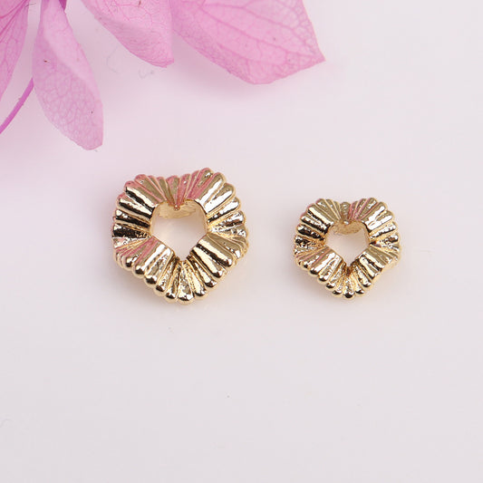 Alloy Wavy Spacer Beads 6mm 8mm Tibetan Style 10pcs